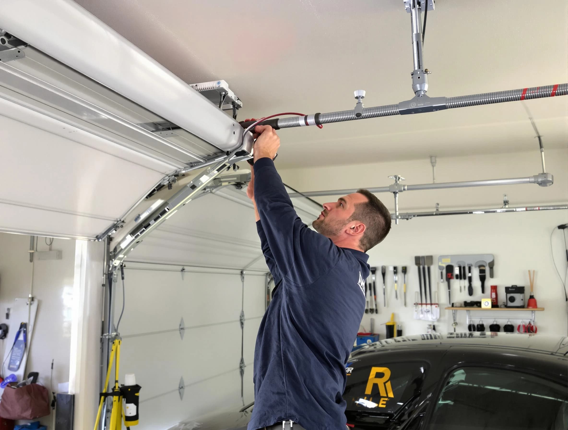 Plainfield Garage Door Repair technician performing garage door cable repair in Plainfield