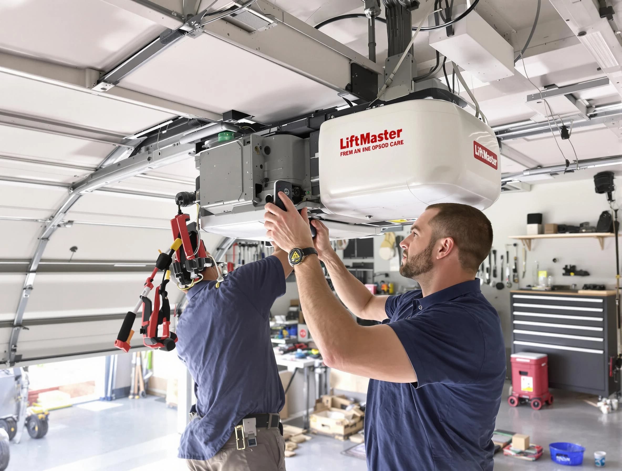 Plainfield Garage Door Repair technician performing advanced diagnostics on garage opener in Plainfield