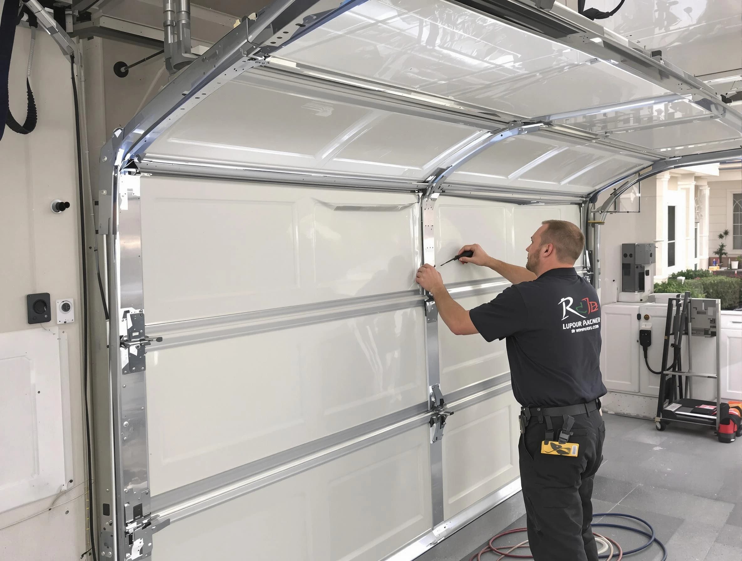 Plainfield Garage Door Repair professional performing panel repair in Plainfield