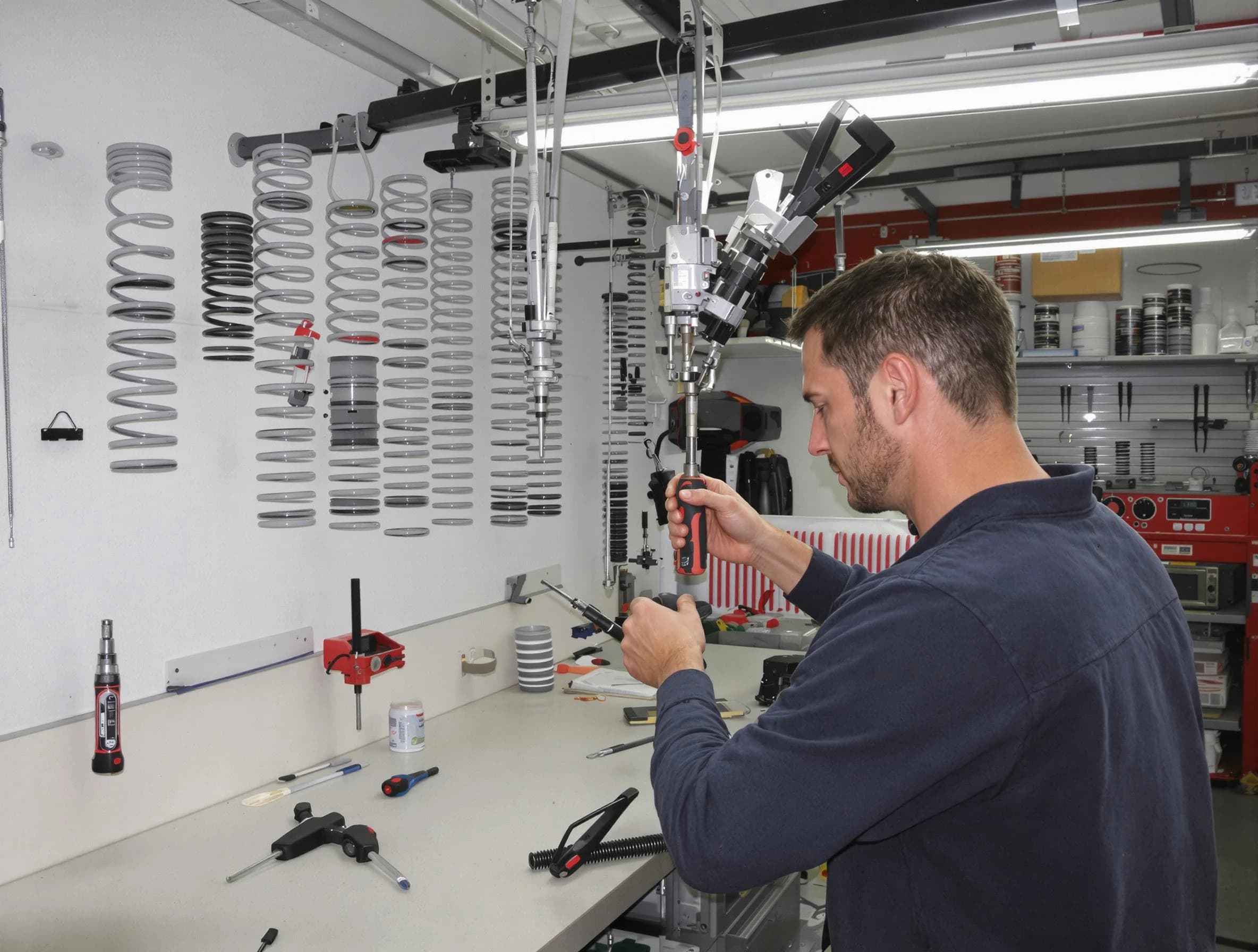 Plainfield Garage Door Repair safety certified technician performing precision spring replacement in Plainfield