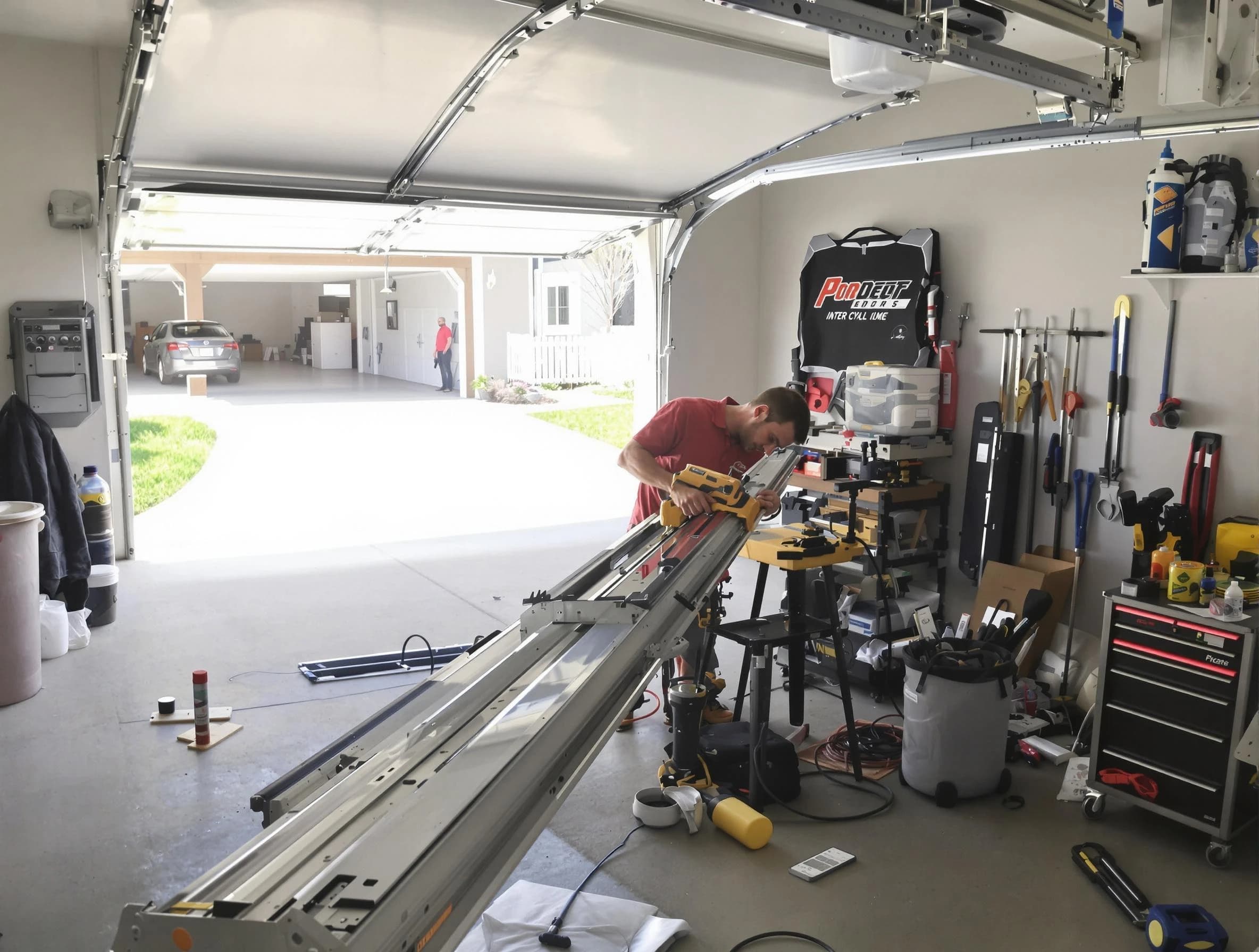 Plainfield Garage Door Repair expert performing track repair in Plainfield