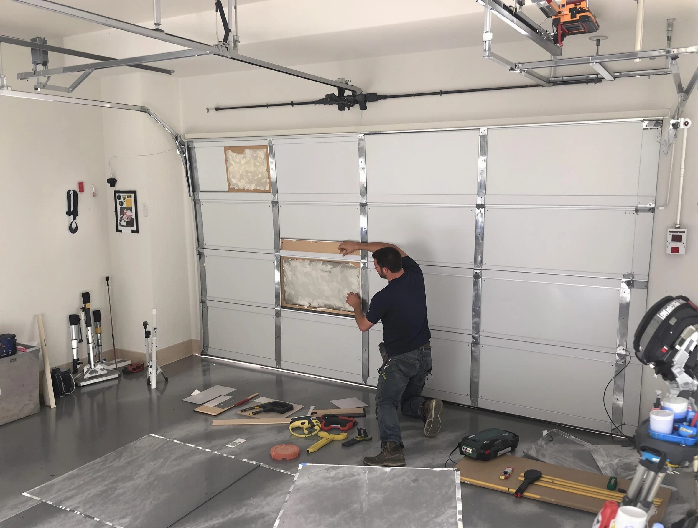 Garage Door Panel Repair in Plainfield